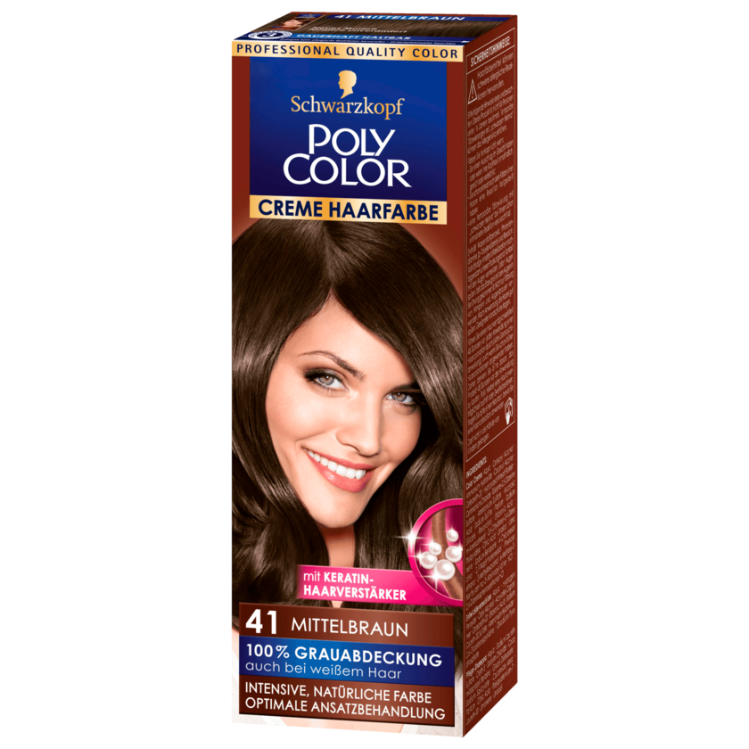 Schwarzkopf Poly Color Creme-Haarfarbe 41 Mittelbraun 73ml